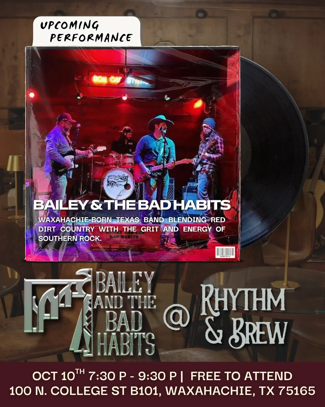 Bailey & The Bad Habits flyer