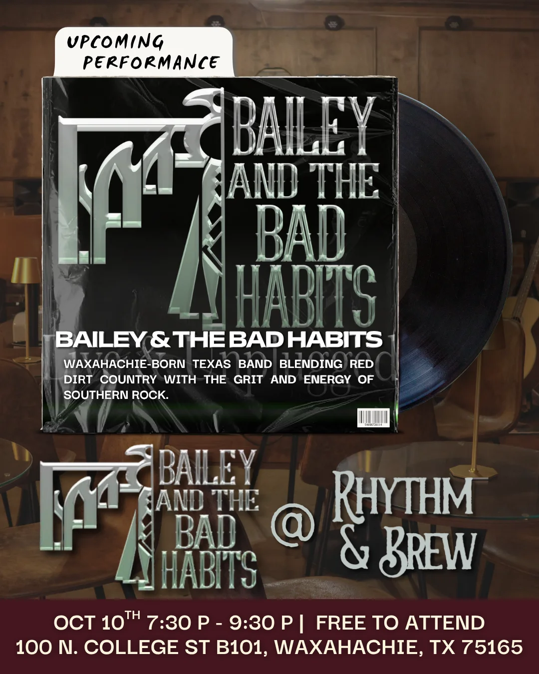 Bailey & The Bad Habits flyer